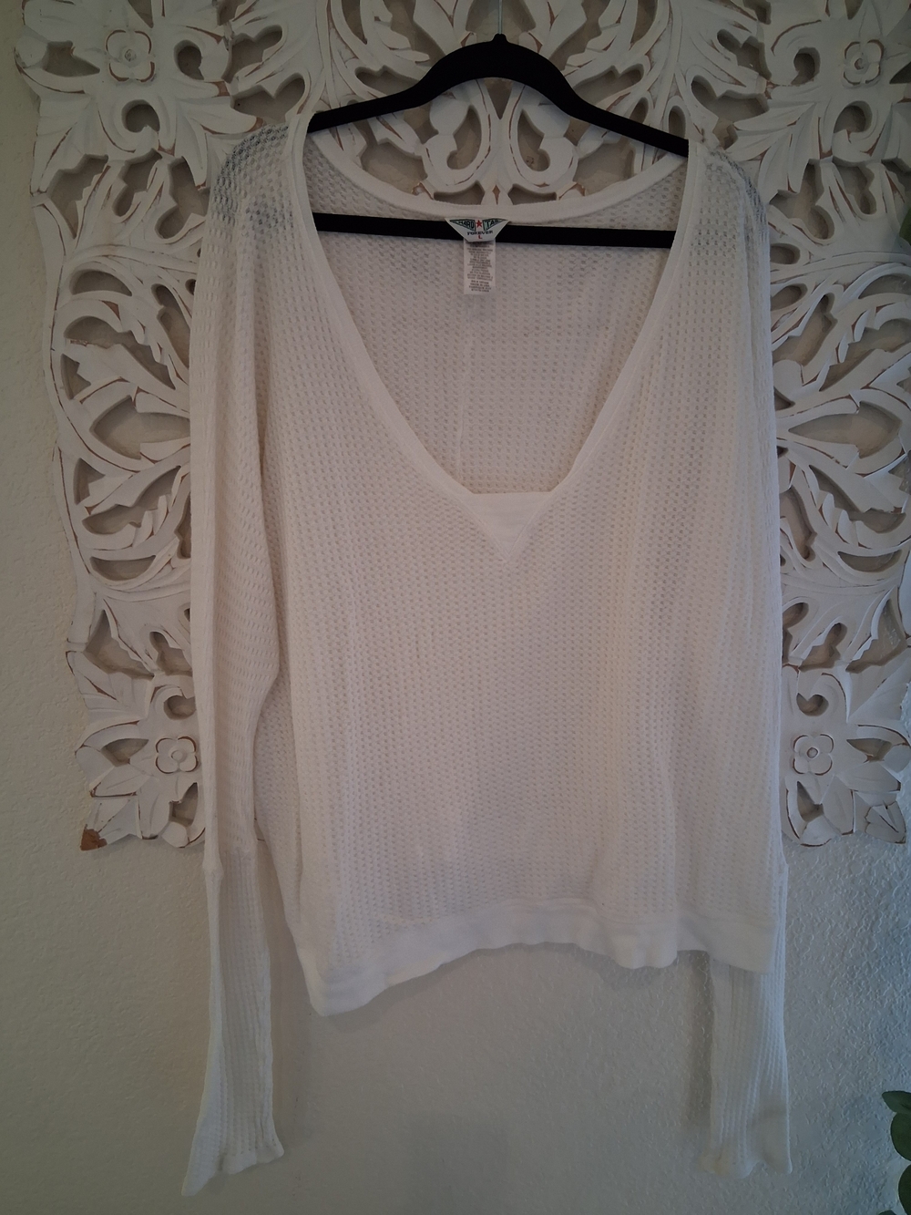 Hard Tail Cream Waffle Knit Top